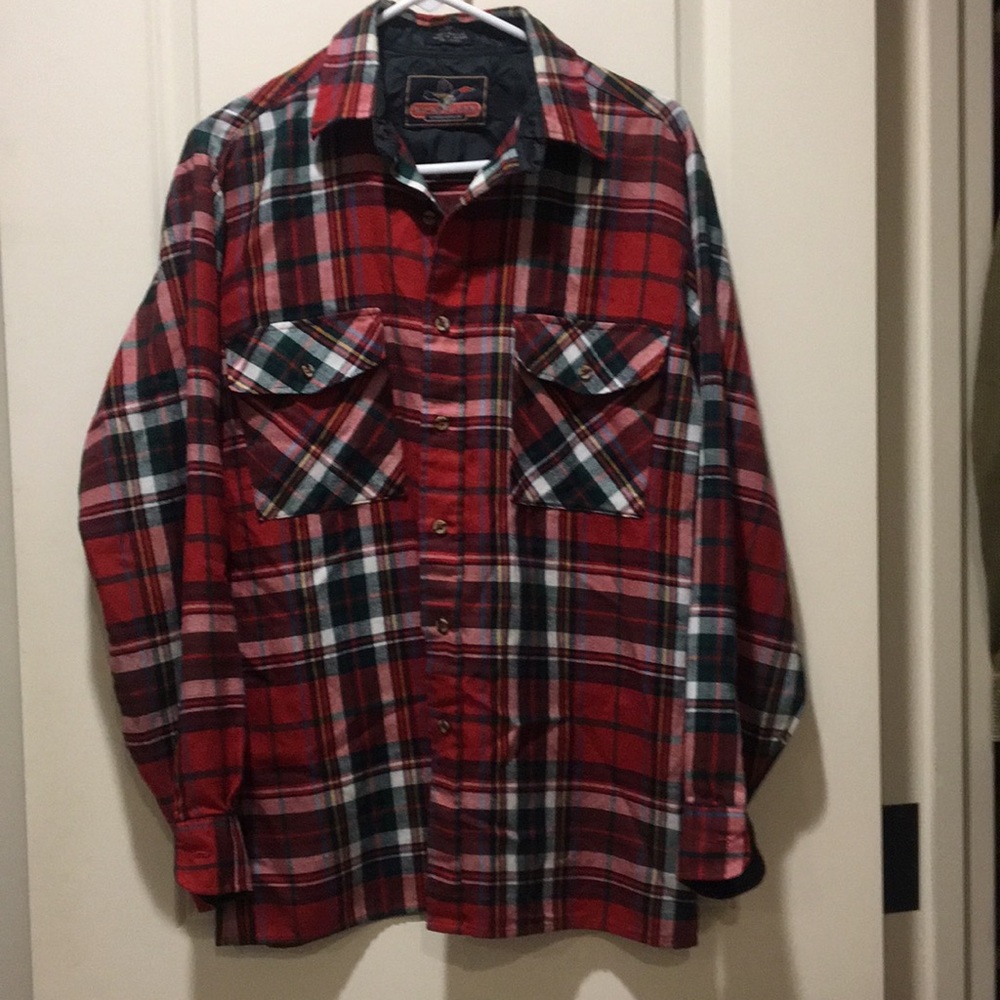 Like New! Backpacker Sportswear button down plaid flannel,Made in Ukraine size M